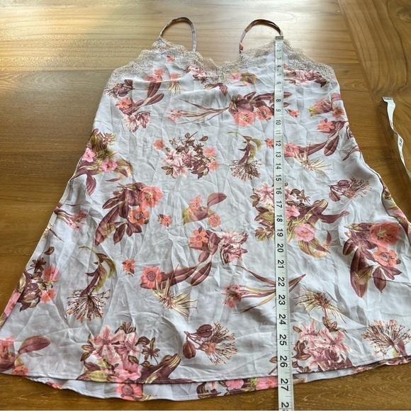 Victoria’s Secret Slip Dress Lingerie Floral Lace Blue Pink Satin Romantic Girly - Picture 9 of 14